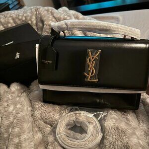 YSL Sunset Medium Leather Crossbody Bag